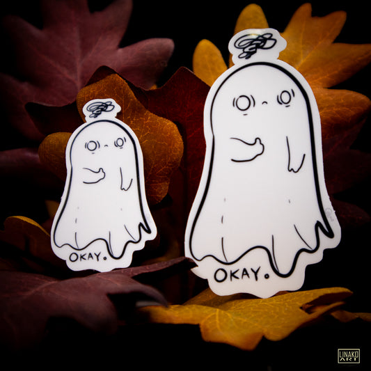 Glow in the Dark Just Okay Boo Halloween Sticker