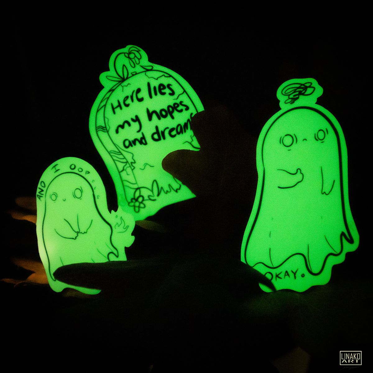 Glow in the Dark Halloween Sticker Set